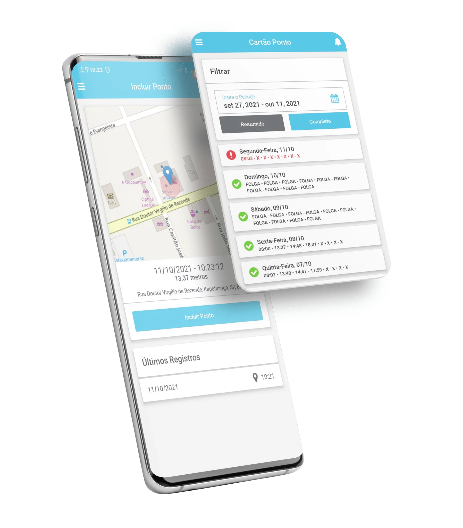 Controle de ponto via aplicativo
